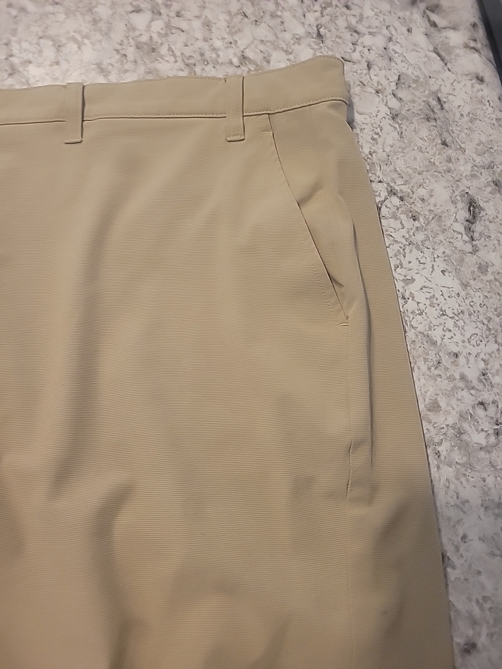 Callaway Men's Khaki Flat-Front Performance Golf Shorts - Picture 7 of 11